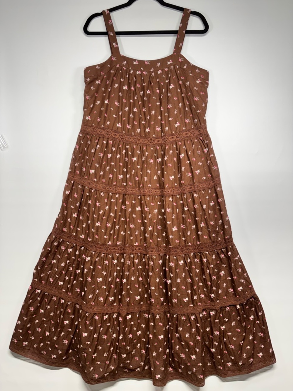 ✨Lucky Brand Women's Cotton Market Day Floral Tiered Dress Size M - Picture 5 of 16